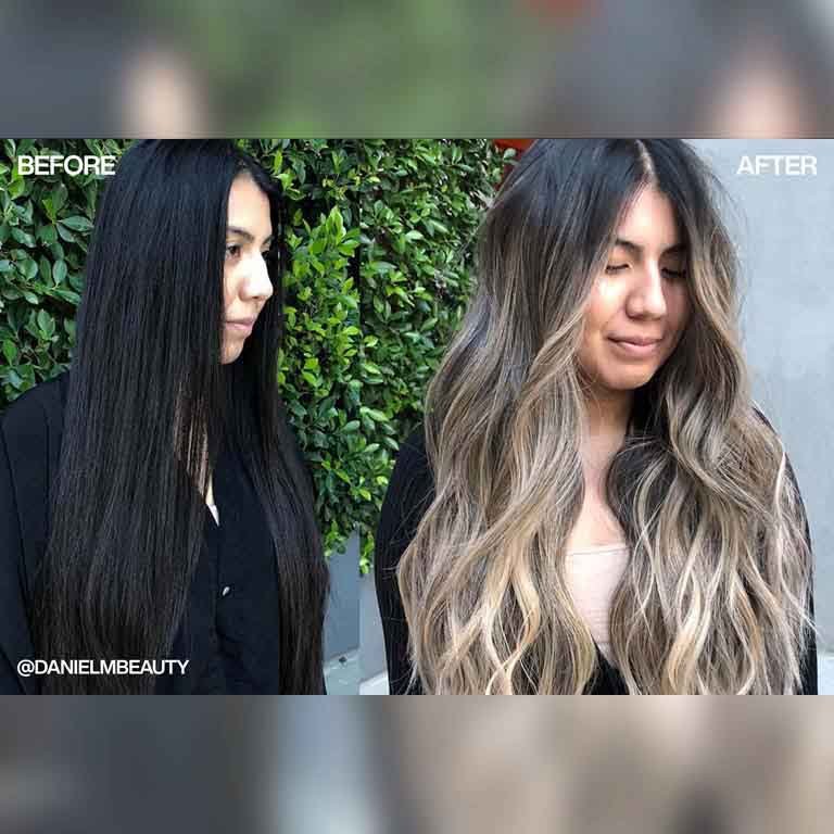 Flash Lift Bonder Inside effects on hair for color transformation - Redken India