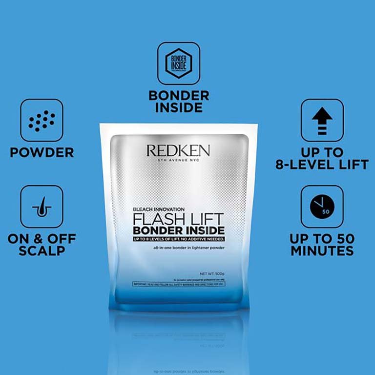 Flash Lift Bonder Inside is a powder used on & off the scalp for hair lift - Redken India