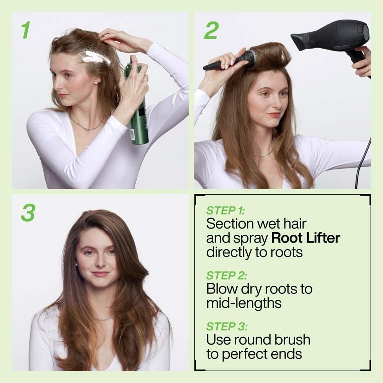 Root Lifter a three step guide for medium hair hold - Redken India
