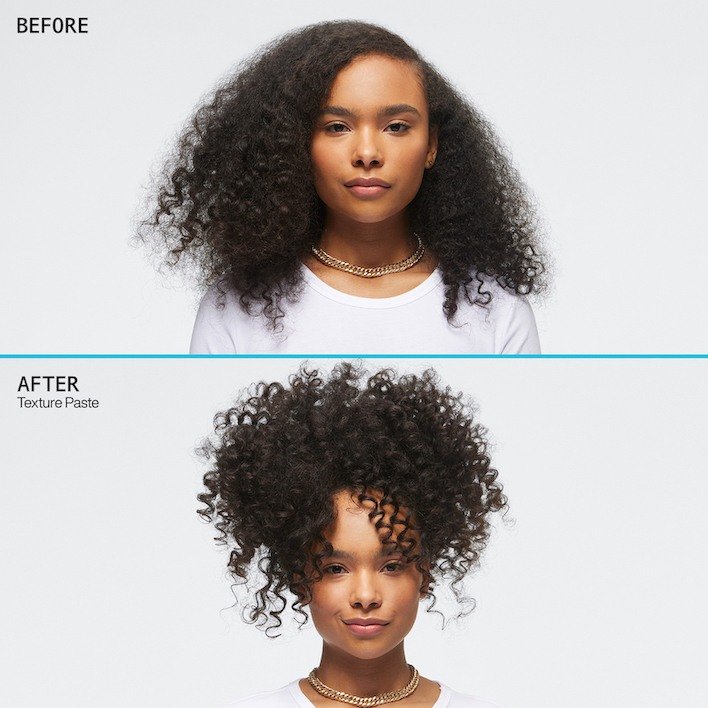 Texture Paste effects on curly hair in just one use - Redken India