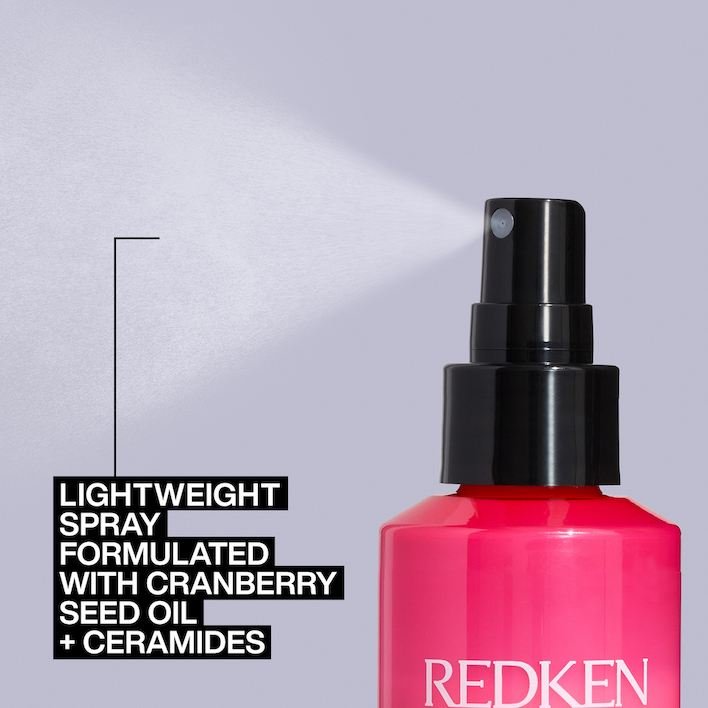 Thermal lightweight spray formulated by cranberry seed oil - Redken India